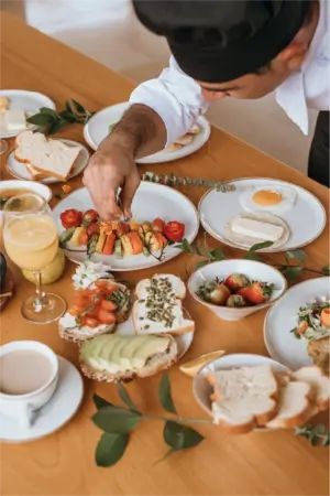 Imagen de alimentos servidos en Casa Nua